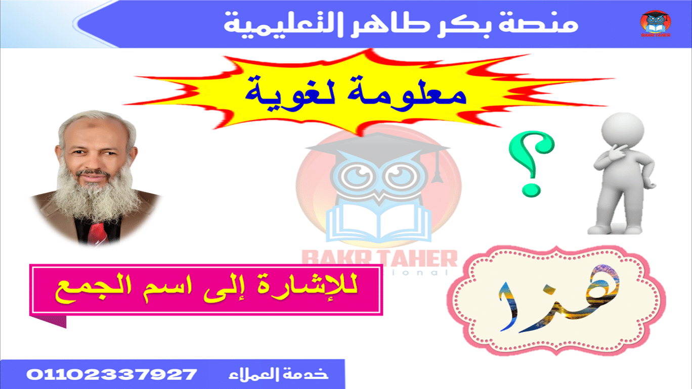 اللغة العربية للصف السادس الابتدائي – أ.السيد سابق
